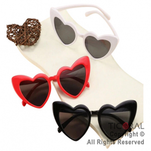 ANTEOJO CORAZON RETRO COLORES SURTIDOS x 1